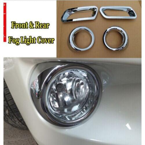 Chrome Front Rear Fog Light lamp cover Bezels trim For Subaru XV 2012 2013