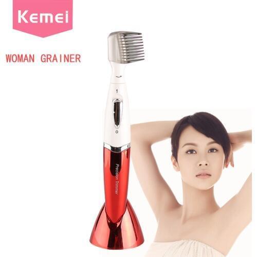 KEMEI Lady Shaver Red 3A Battery Mini Epilator Travel Epilator For Bikini Depilatory Waterproof Depilation Women Trimmer Body
