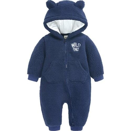 Infant Clothing Baby Girl Boys Clothes Warm Winter Newborn Baby Rompers For Baby Jumpsuit Overalls Home Wear Pajama 0-2 Year