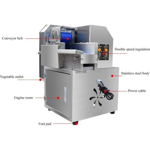 Commercial Vegetable Slice Shred Cut Into Sections Double Frequency Conversion Vegetable cutting machine