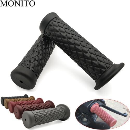 2019 7/8" 22MM Vintage rubber handlebar Motorcycle handle grip Bar Ends For YAMAHA fjr1300 fz1 fz600 trx850 fzr400 fazer xjr400