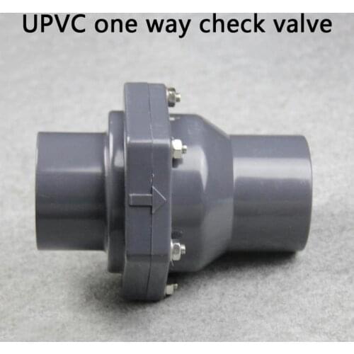 UPVC non-return flap valve one-way valve Plastic flap check valve 50MM inner diameter Vertical lie general 1 Pcs