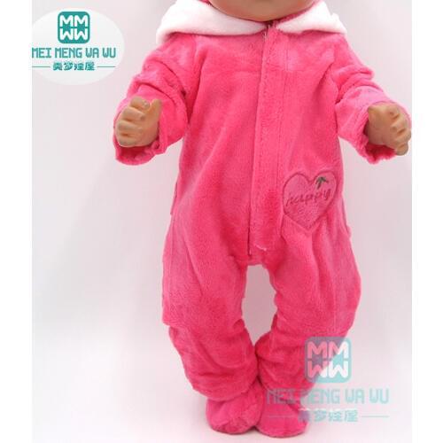 Doll clothes cartoon one-piece clothes for 43cm baby new born doll accessories
