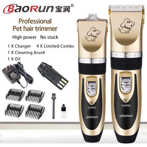 Baorun pet professional hair clipper electric ceramic plate cat dog grooming trimmer replacement hair cut machine dog products