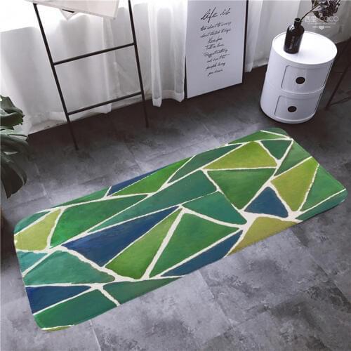 Carpet Doormat Funny Kitchen Entrance Door Mat Anti-slip Floor Rug Bathroom Area Hallway 50x80cm Tropical Leaf Design