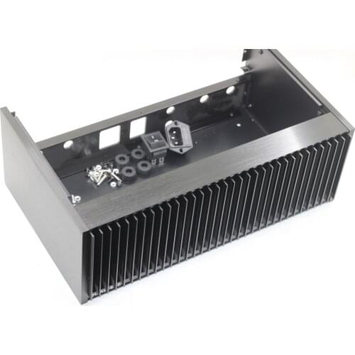 Heat Sink Aluminum Chassis For QUAD405 Power Amplifier Case DIY W348 H120 D214