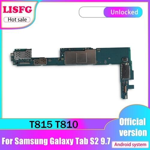 Original unlocked for Samsung Galaxy Tab S2 T815 T810 motherboard official Andorid with full chip mainboard logic board
