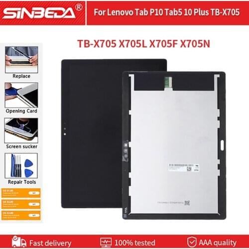 Touch Screen For Lenovo Tab P10 Tab5 10 Plus TB-X705 X705L X705F X705N LCD Display Screen Digitizer Touch Panel Glass Assembly