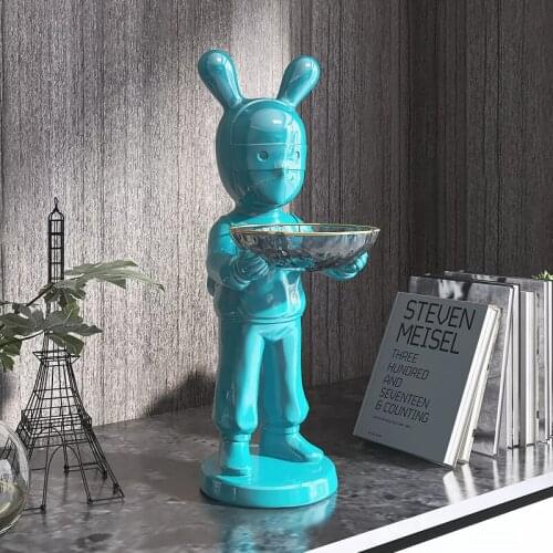 Nordic Porch Key Storage Container Figurine Decoration Home Accessories Shiny Living Room Modern Home Decor Creative Gift