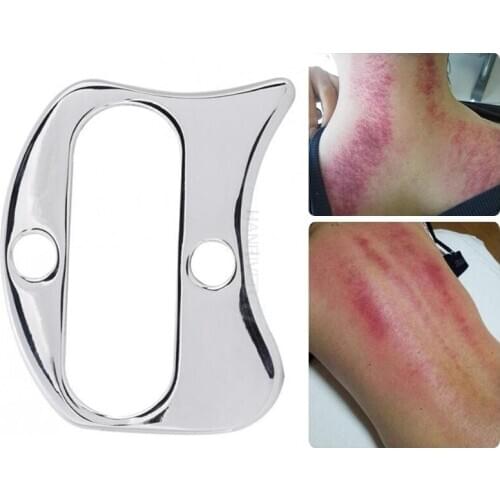 Handed Stainless Steel Scraping Board Body Scrapper Plate for Release Pain Relief Guasha Tools Body Massage Tools