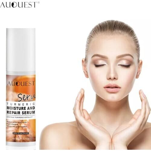 AUQUEST Turmeric Collagen Face Serum 50ml Acne Treatment Whitening Moisturizing Repair Anti-wrinkle Shrink Pores Face Skin Care