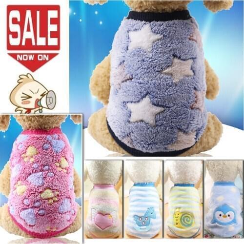 Winter Warm Cartoon Pet Clothes for Small Cats Dogs Soft Fleece Cat Dog Coat Jacket Puppy Clothing Outfits Chihuahua Pet Clothes