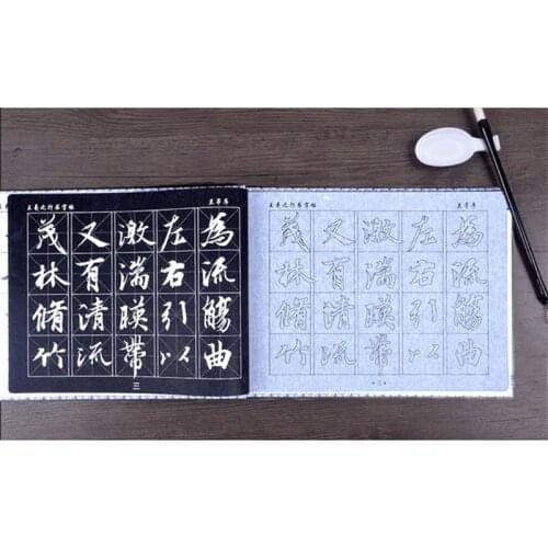 Chinese Calligraphy Copybook Wang Xizhi Regular Script Writing Brush Water Writing Repeat Cloth Dish Set Students Practice C26