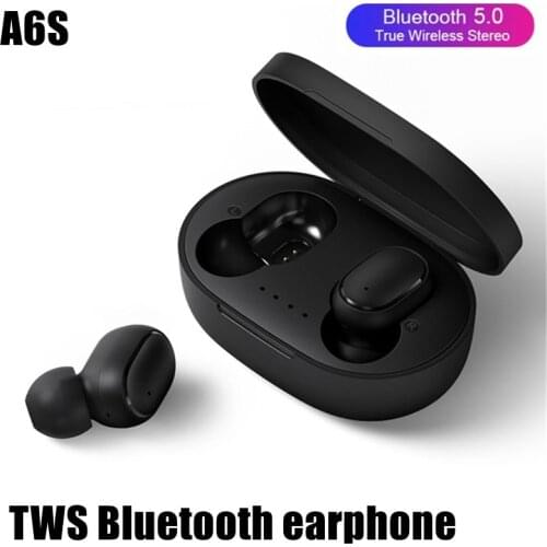 TWS A6S Wireless Bluetooth 5.0 Headphones Charging box In-Ear Bass Sound Headset For Iphone Huawei Xiaomi Sport Earphone
