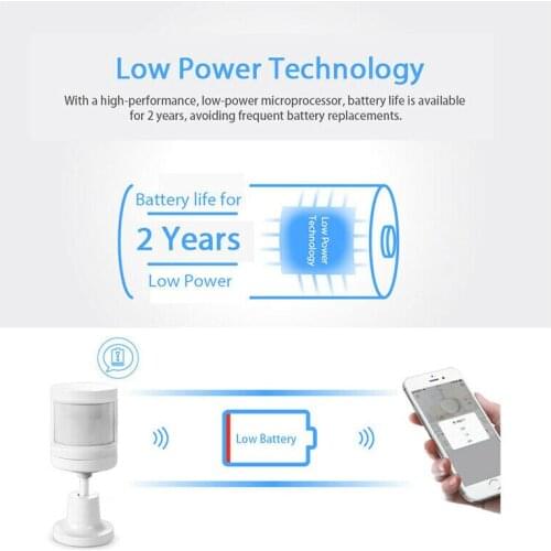 Ewelink ZigBee Smart PIR Motion Infrared Detector Security Burglar Alarm Sensor