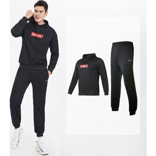 Vansydical Mens Running Outfits Autumn Winter Outdoors Sports Jogger Casual Suits Men Hooded Sweatshirt and Pants Sets 2pcs