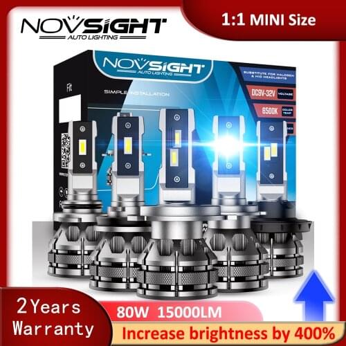 High Power H7 Led H11 H4 H1 H3 H13 9005 9006 9007 9012 Car Headlight Lighting Bulb 80W 15000LM High Beam For Auto Headlamp Light