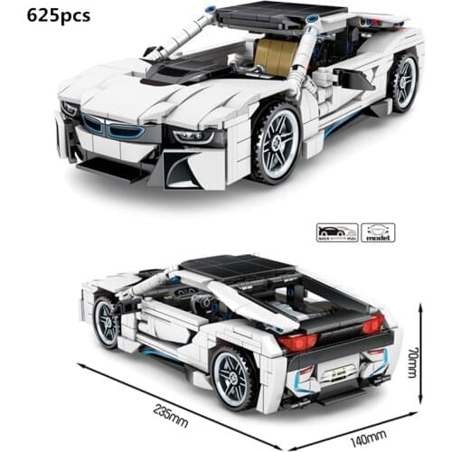 High-Tech Creator Expert Super Speed Racing Car I8 Building Blocks Sets Bricks Champions Sports Vehicle Classic Model Kids Toys