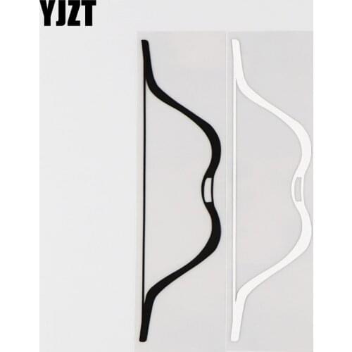 YJZT 17.1CM*4.3CM Bow Simple Pattern Car Sticker Decoration Personalized Vinyl Decal 1A-0275