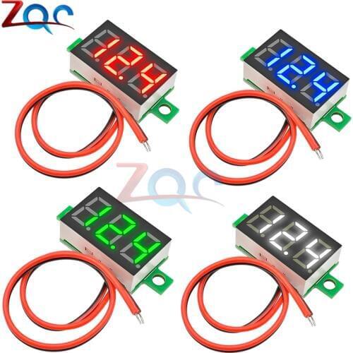 0.36 inch DC 4.7-32V 2 Wires Mini Digit Display Voltmeter Mini LED Digital Panel Volt Voltage Meter Instrument Car 12V 24V