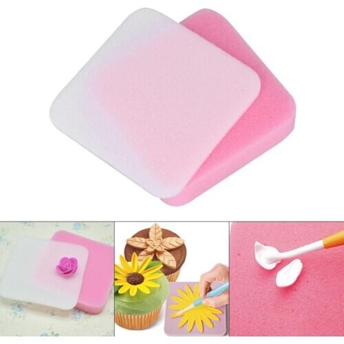 2pcs/set Drying Fondant Flower Cake Tools Foam Chote Sugar Mold Mat Gum Paste Shaping Sponge Pad