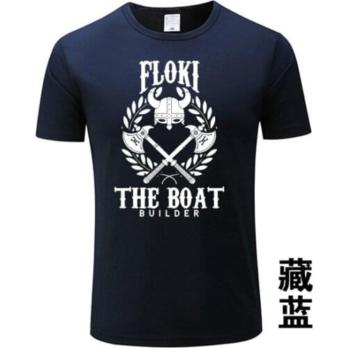 2020 FLOKI the Boat Builder Funny Vikings T Shirt Valhalla Men T-Shirt Short Sleeve Tshirt Women Tees TShirts GG-27