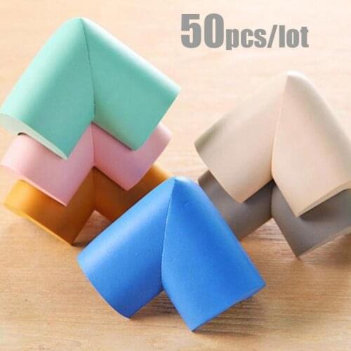 50Pcs Baby Safety Table Corner Protector Kids Protection Bumper Edge Angle Home Candy Colored Anti-collision Strip Table Edge