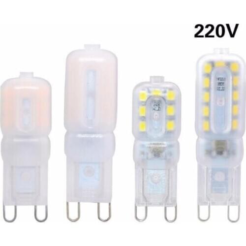 500PCS Mini G9 Led Light AC 220V bulb SMD 2835 Spotlight For Crystal Chandelier Replace Halogen Lamp 360 Degree Lighting