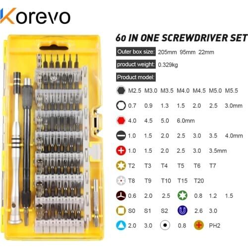 60in1 mobile phone disassembly repair tool watch screwdriver multifunctional combination screwdriver set screwdriver attachment