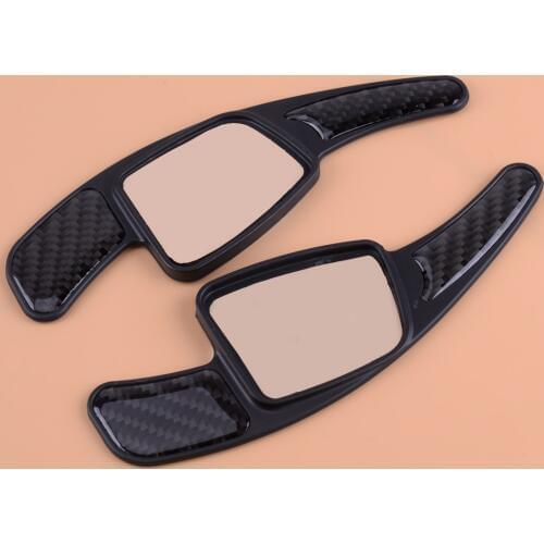 Black Carbon Fiber Gear Shift Extension Paddle Car Inner Stickers Fit For Audi A3 A4 A5 A6 A7 A8 Q2 Q3 Q5 Q7 Q8 TT 8S TTS 2019