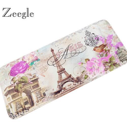 Zeegle Long Kitchen Mat Bath Carpet Floor Mat Home Entrance Doormat Absorbent Bedroom Living Room Floor Mats Modern Kitchen Rug