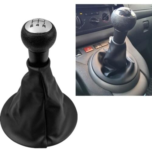 Car Gear Shift Knob Lever Shifter Stick Gaiter Boot Cover PU Leather For Citroen Berlingo III MK3 For Peugeot Partner 2008