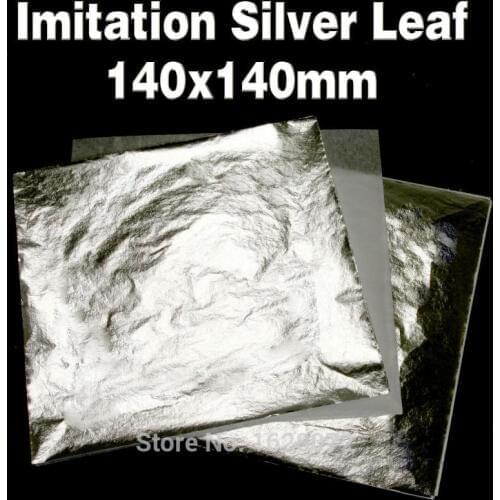 1000 Leaves 14 x 14 cm Imitation Silver Leaf for gilding