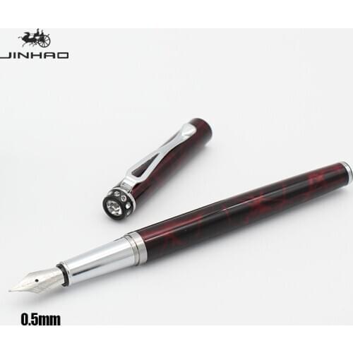 Jinhao 301 fountain pen 0.38mm ink pens for writing for girls metal luxury metal stylo plume calligraphy pen caneta caligraphy