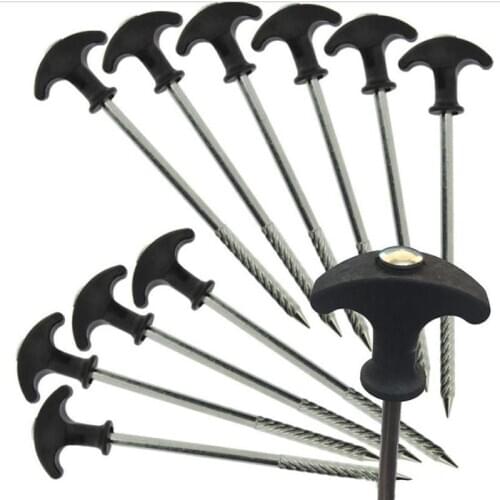 Tent Pegs Singles Heavy Duty For Camping Hiking Metal Stake Nail Trip Tent Travel Nail Kit Sports Accessories Outdoor