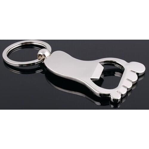 Best Sale Creative Foot Shape Bottle Opener Key Ring Chain Keyring Keychain Beer Bar Tool Accessories Gift Unique Flesopener