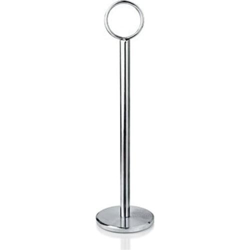 Metal Table Number Display Rack Buffet Restaurant Stainless Steel Round Ring Sign Clips
