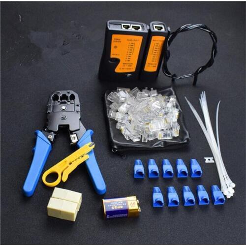 Wire Stripper Network Tool Set Network Cable Tester Detector Crimping Tool Connectors Crimp Crimper Pliers Tester