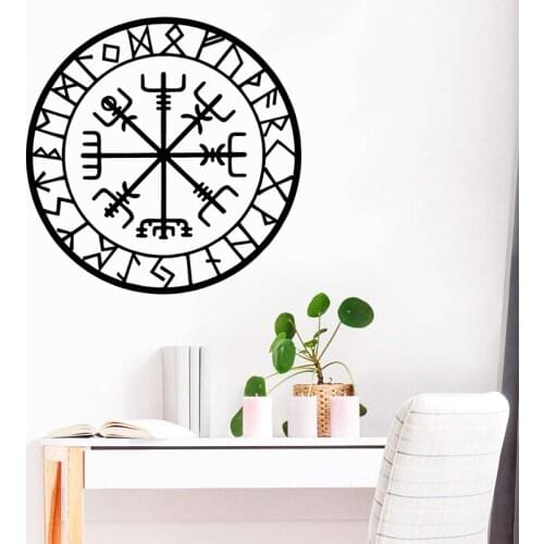 Compass Wall Sticker Creative Position Mark Logo Decal Retrol Ancient Old Decals Bedroom Living Room Decoration Home C13-03