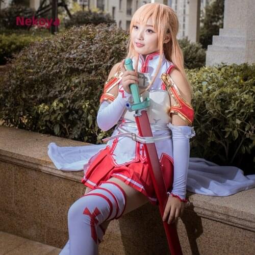 Nekoya Anime Sword Art Online SAO Yuuki Asuna Cosplay Costumes Halloween Christmas Party Uniform Battle Suit Outfits