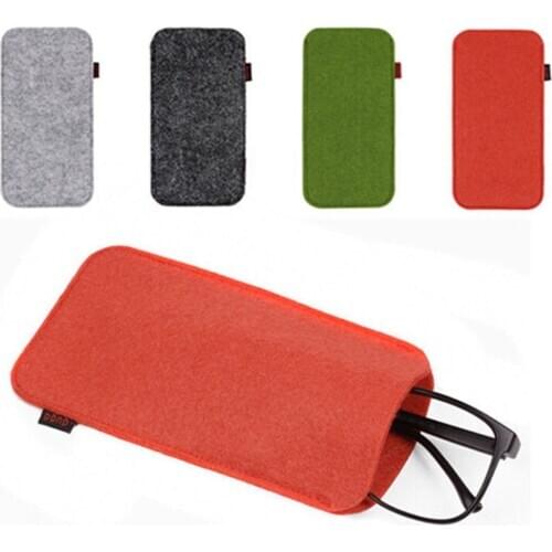 NEW 1PC Sunglasses Bag Unisex Glasses Case Soft Felt Cloth Glasses Pouch Eyewear Protector Glasses Accessories High Quality