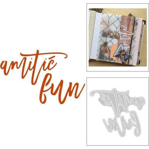 2020 New English Words Online Fun Metal Cutting Dies For DIY Embossing Cut Paper Decoration Greeting Card Scrapbooking No Stamps