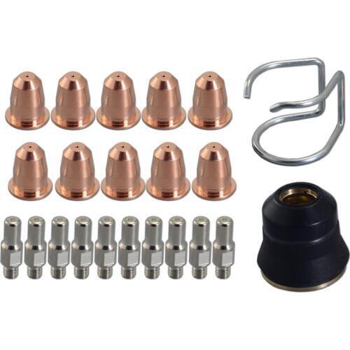 PR0110 Plasma Electrode PD0116-08 Tip 0.8 & PC0116 CV0010 Fit Trafimet S45 Torch,22pcs
