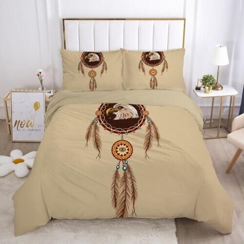 3D Bohemia Duvet Cover Set Bedding Sets Feather Quilt Covers Pillowcases Comforther Cases King Single Double Size Bed Linen
