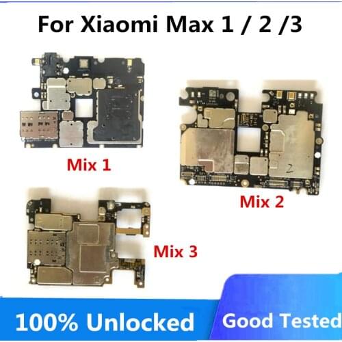 Unlocked For Xiaomi MI Max 1,2,3 Motherboard Original Logic Board With Full Chips Android OS 64GB 128GB 256GB Mainboard