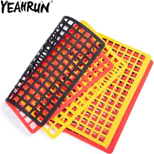 YEAHRUN Rubber Luggage Net for 1/8 1/10 Axial SCX10 Wraith D90 Traxxas TRX4 RC Crawler Car Window Net Decoration Parts