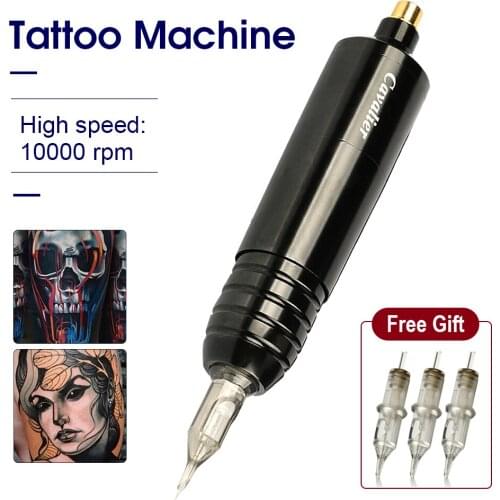 Newest Tattoo Rotary Pen High Quality Speed 10000 Rpm Cavalier Steel Beads Professional Permanent Makeup with Cartridge Needle