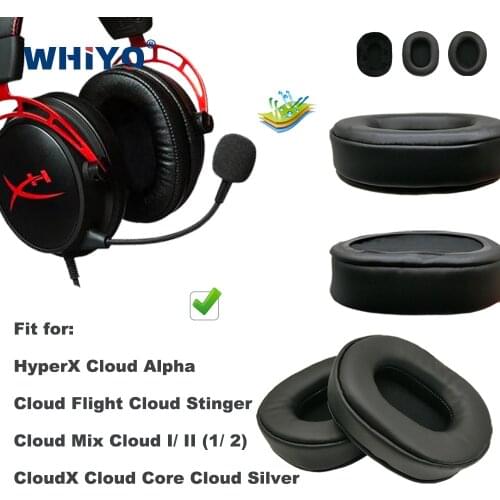 Replacement Ear Pads for HyperX Cloud Alpha Cloud Flight Stinger Mix Cloud I/ II (1/ 2) CloudX Cloud Core Silver Earmuff