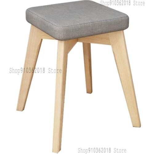 Bedroom Makeup Stool Dressing Stool Modern Minimalist Fabric Chair Solid Wood Dining Stool Household Small Bench Low Stool Desk