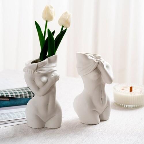 Nordic Ins Human Ceramic Vase Decoration Abstract Artist Living Room Dining Table Flower Arrangement Container Home Decoration